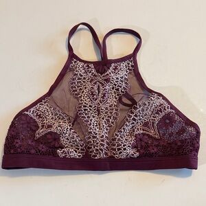 Victoria Secret Lace High-Neck Bralette - Purple Size XS